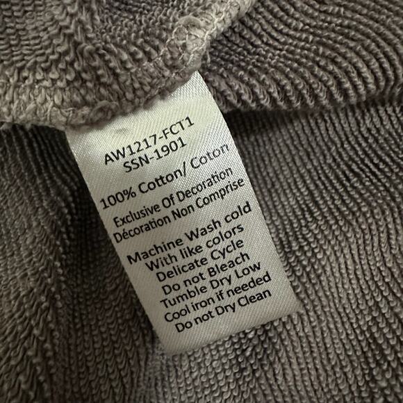 ATM Anthony Thomas Melillo Sweatshirt Taupe Tie Dye French Terry Frayed - Picture 9 of 10